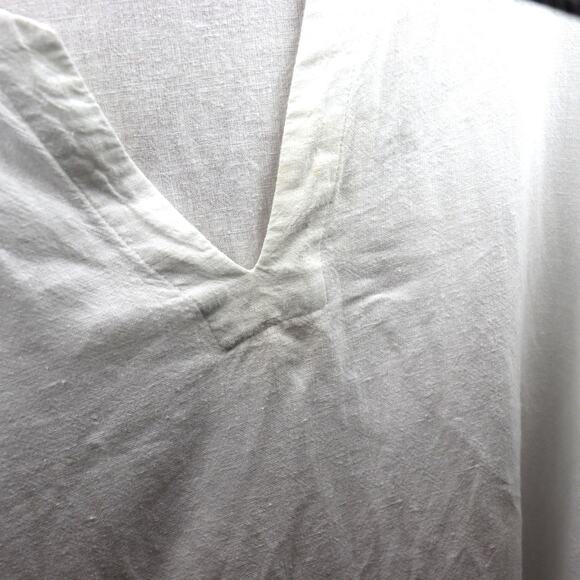 Lands’ End Linen Blend Tunic Top White Size Small - Picture 4 of 4